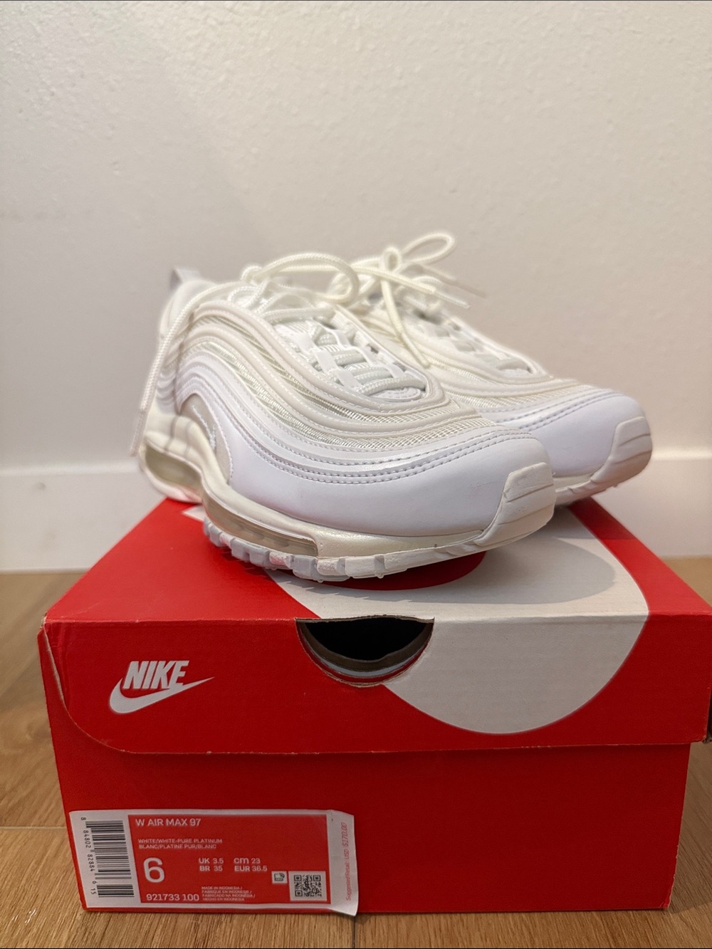 Nike Air Max 97 White Size 6